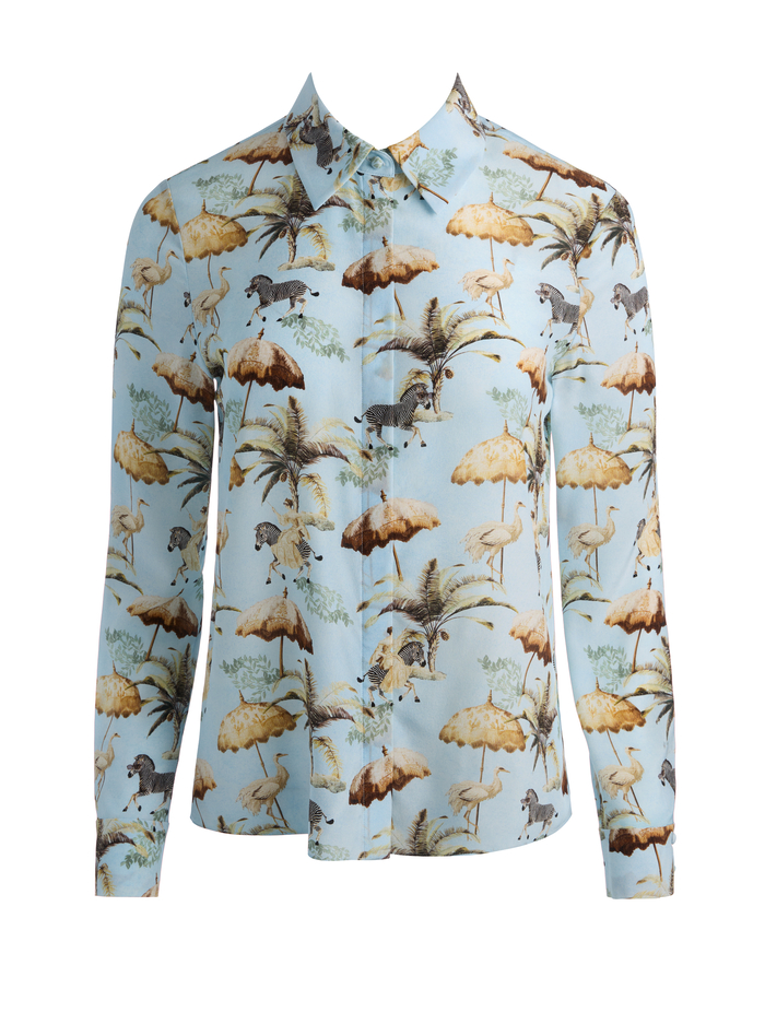 WILLA STACEFACE SILK BLOUSE - UNTAMED image 5 - ALICE + OLIVIA