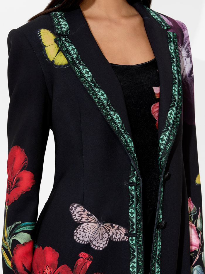 BRET LONG BLAZER - IN THE WIND FLORAL image 3 - Alice And Olivia