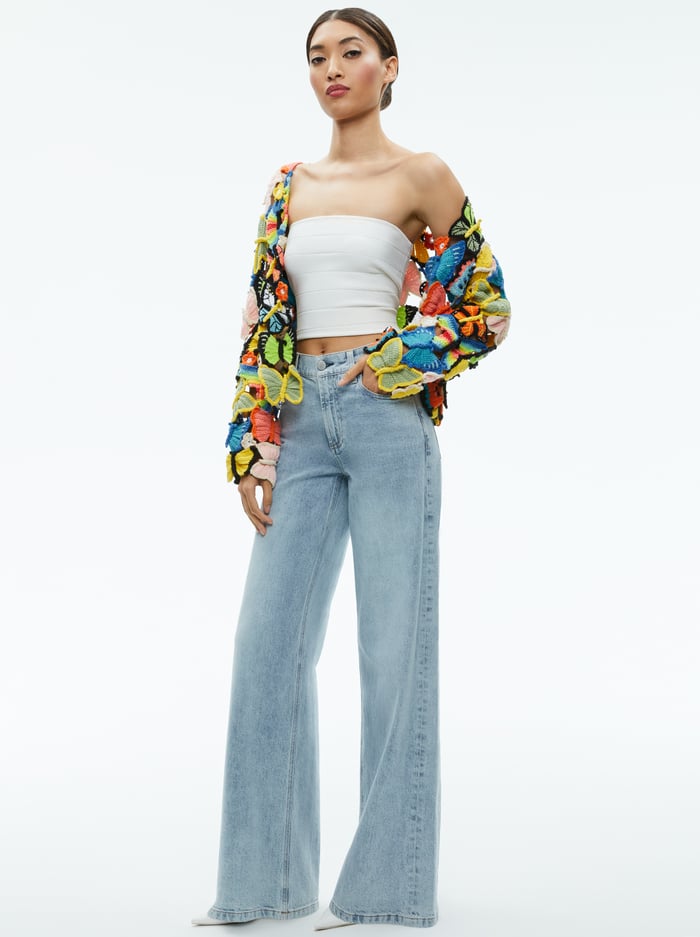 FAWN BUTTERFLY CROCHET CARDIGAN - MULTI image 4 - Alice And Olivia