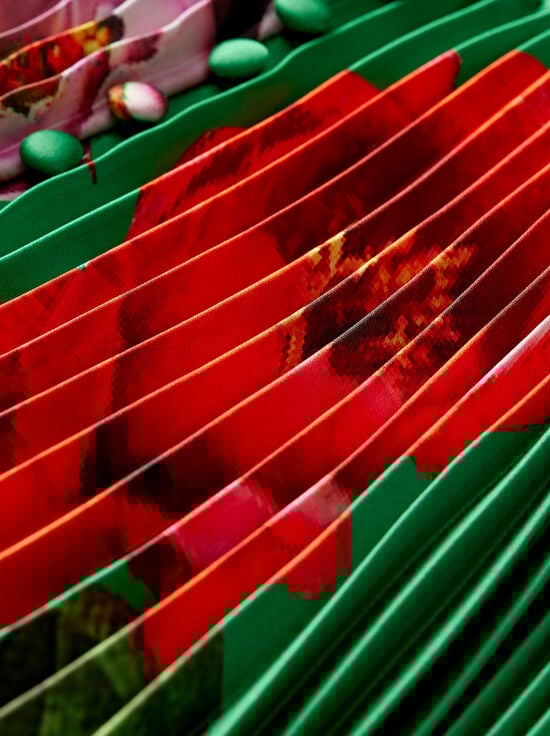 HALIA PLEATED MIDI DRESS