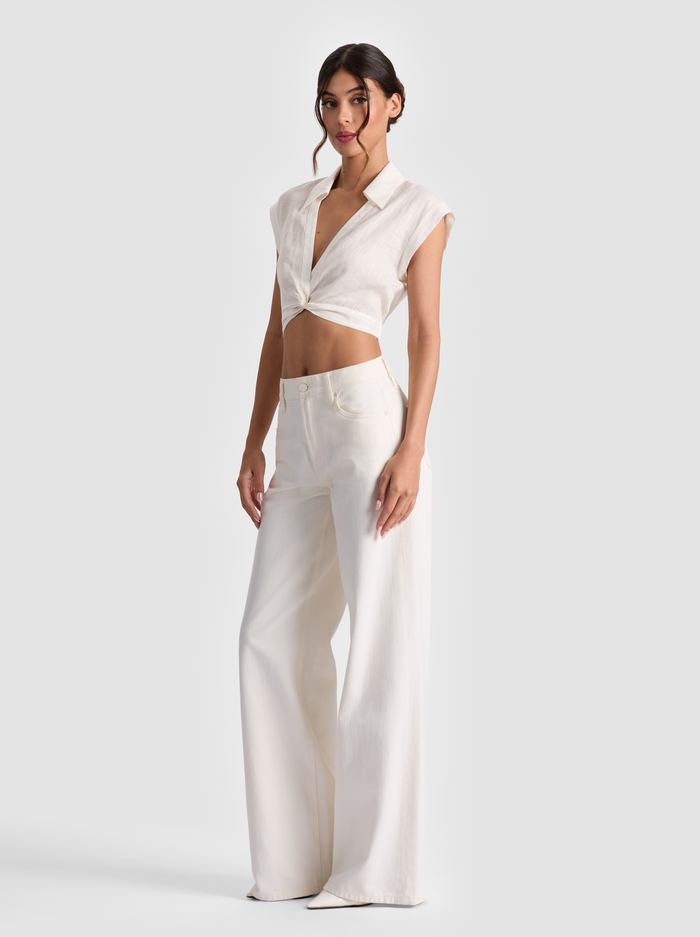 MILA CROPPED TOP - OFF WHITE image 4 - Alice And Olivia