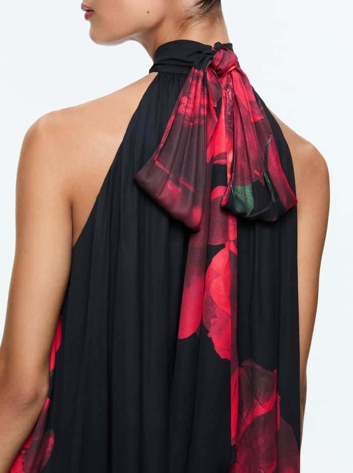 CORINE MINI DRESS - PEONY PETALS BRIGHT RUBY image 1 - Alice And Olivia