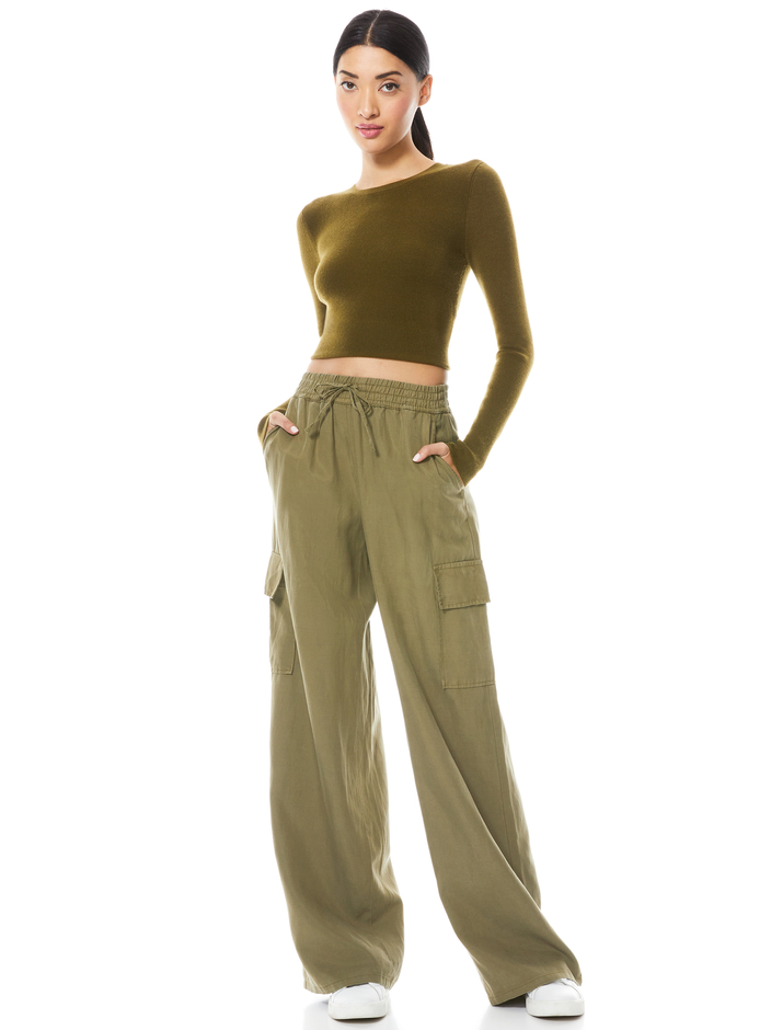 CIARA PULLOVER + ELDA FLARE CARGO PANT -