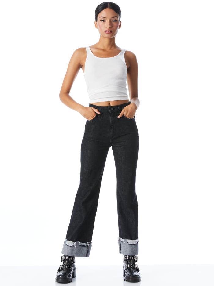 JEMI RIBBED TANK - OFF WHITE image 4 - Alice And Olivia