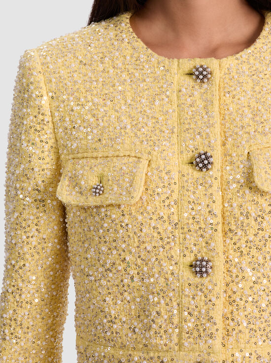 BUTTER-LORIE EMBELLISHED TWEED JACKET