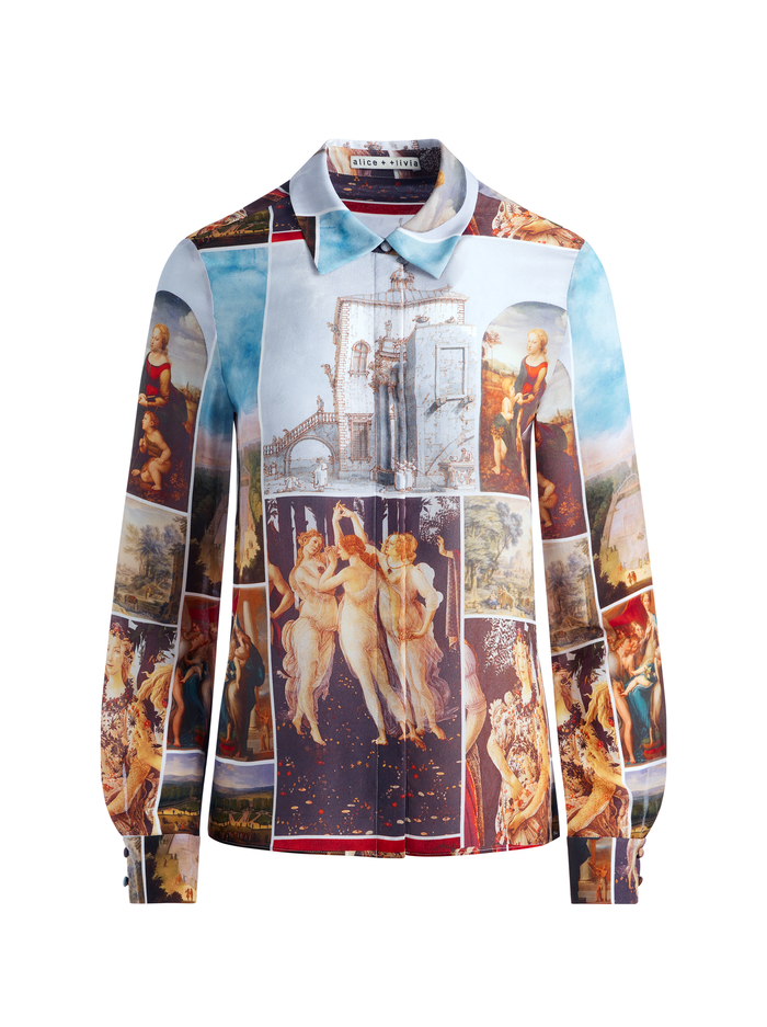 WILLA SILK BLOUSE - SUNDAY DREAMING image 5 - Alice And Olivia