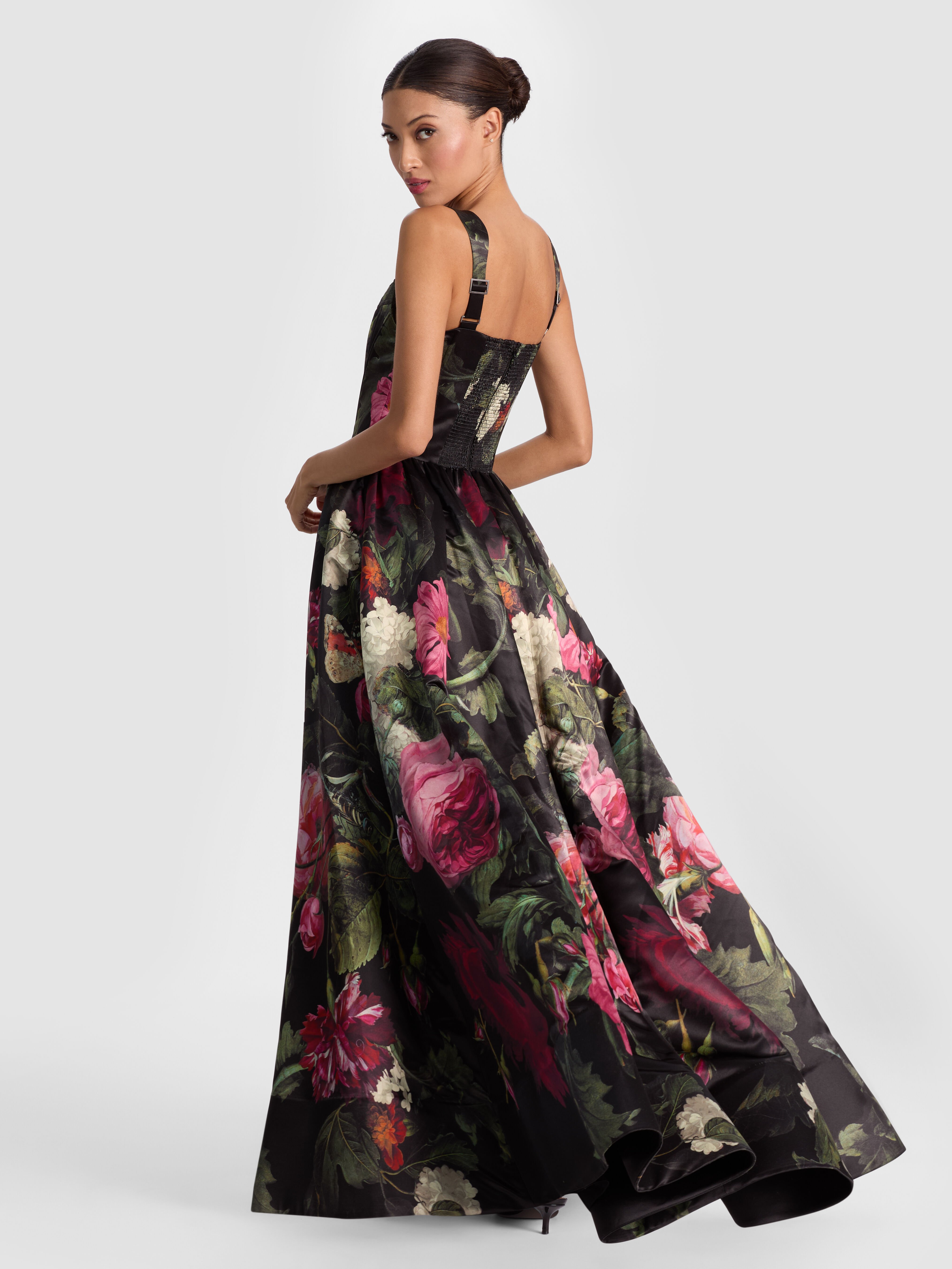 アリスアンドオリビア　黒　ブラック　ワンピース　パーティー ALICE + OLIVIA アリス アンド オリビア ブラックタイトミモレ