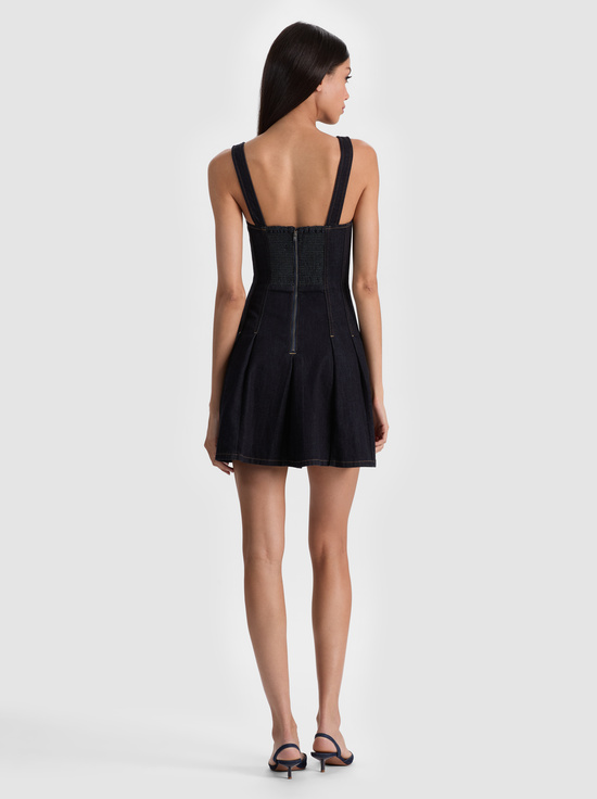 DARK RINSE-HOLLIS DENIM MINI DRESS