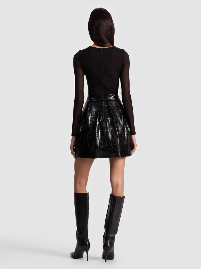CHARA VEGAN MINI DRESS - BLACK image 2 - Alice And Olivia