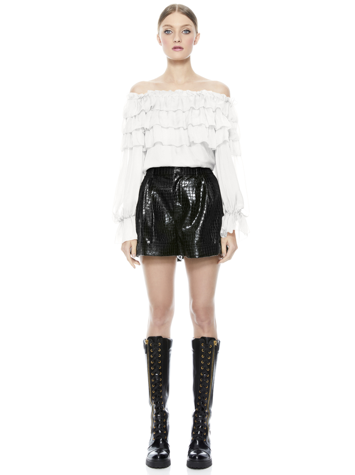 ERSA OFF THE SHOULDER BLOUSE - OFF WHITE image 4 - Alice And Olivia