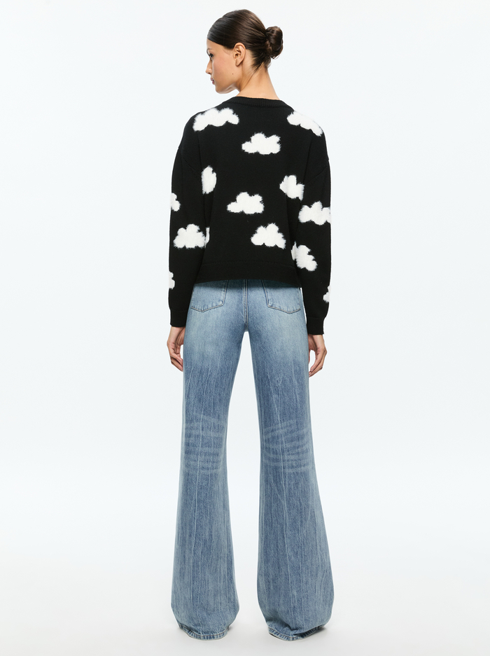 GLEESON PULLOVER - BLACK/SOFT WHITE image 3 - Alice And Olivia