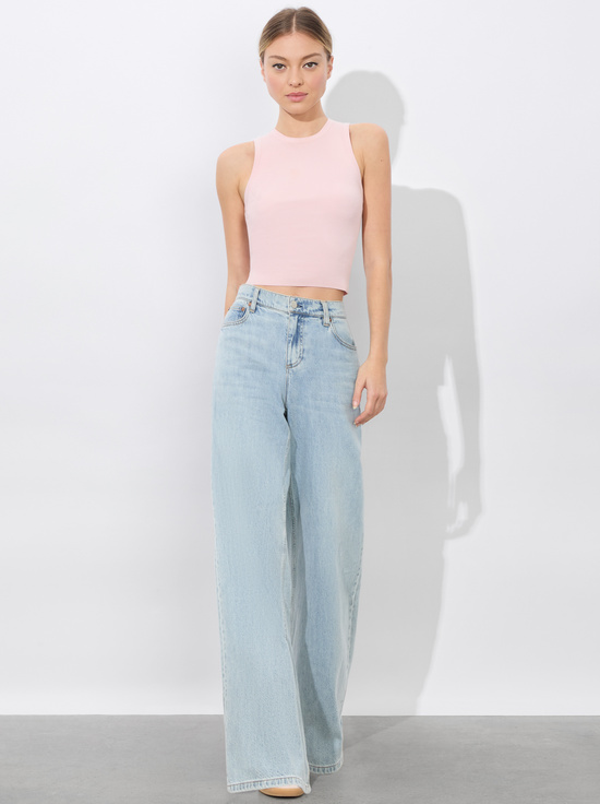 SHELL PINK-TONITA RIBBED TANK