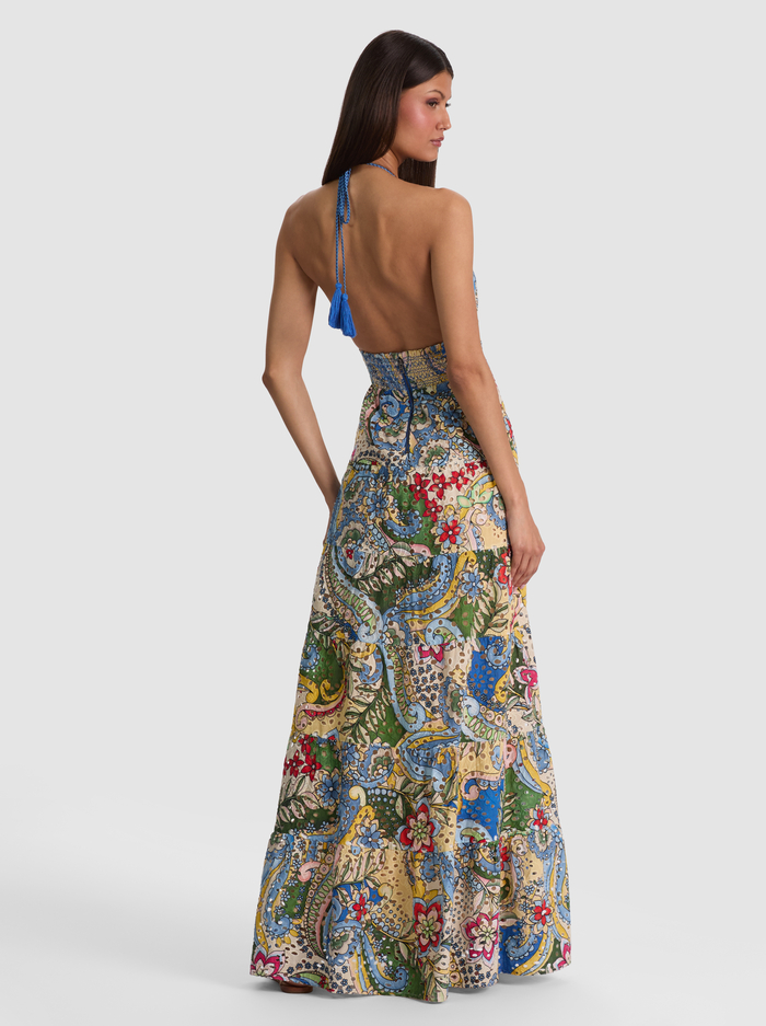 KAROLINA TIERED MAXI DRESS - HEAT WAVE image 3 - ALICE + OLIVIA