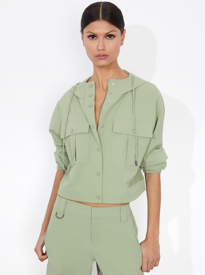 JAMES CROPPED PARKA - SAGE - Alice And Olivia
