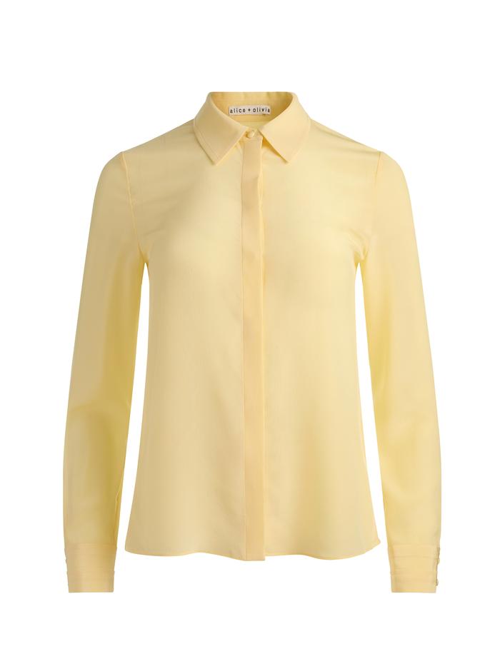WILLA SILK BLOUSE - BUTTER image 5 - ALICE + OLIVIA