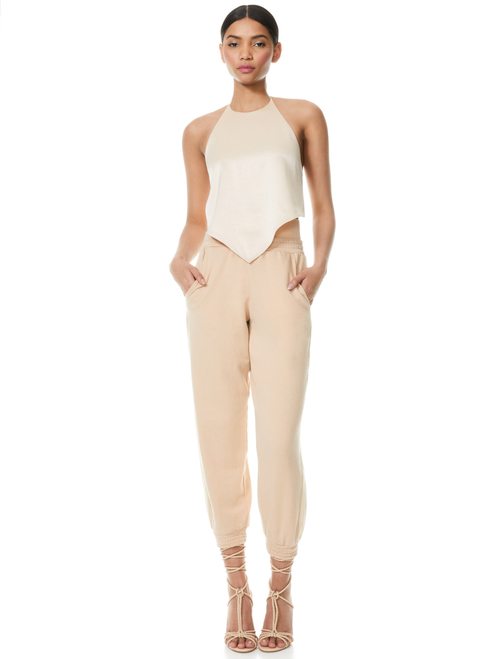 RIO CORSET JOGGER - ALMOND image 2 - Alice And Olivia