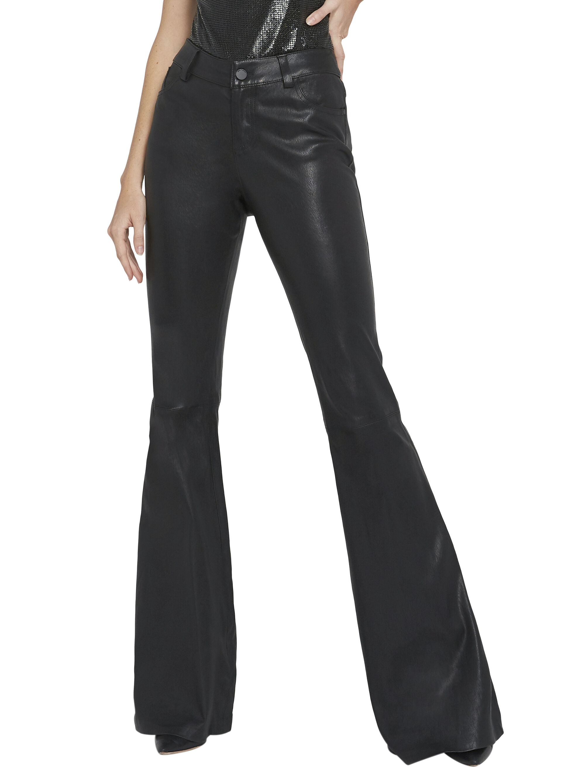 alice and olivia leather pants