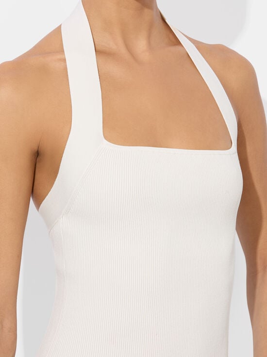 SOFT WHITE-CELLY HALTER TANK