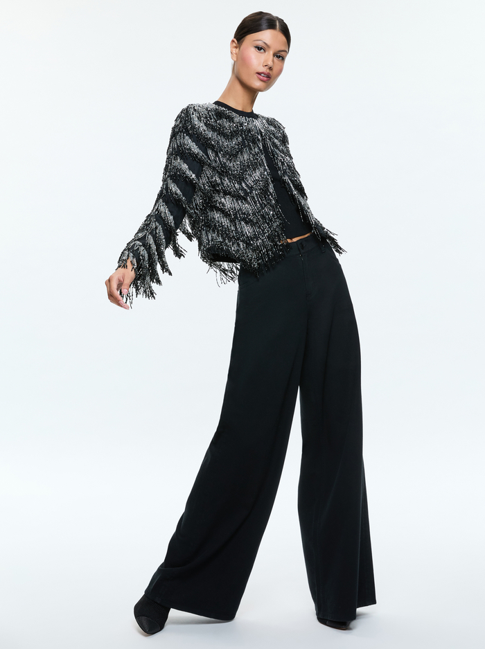 KIDMAN JACKET - BLACK/SILVER image 4 - Alice And Olivia