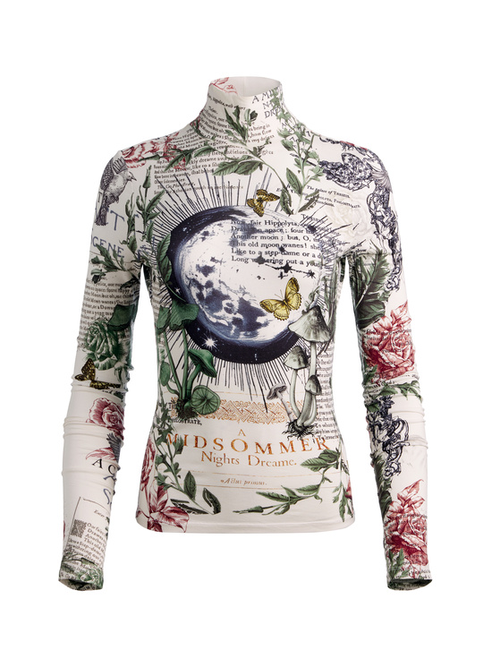 DREAMSCAPE MOON VANILLA-DELAINA TURTLENECK TOP