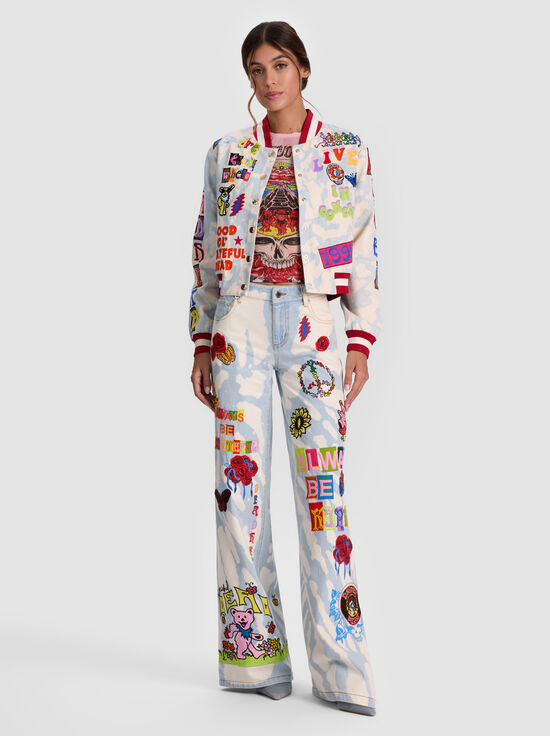 INDIGO BLEACHED TIE DYE-A+O X GRATEFUL DEAD AMAZING JEAN