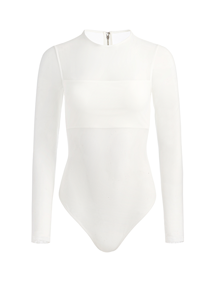 BANDEAU LONG SLEEVE BODYSUIT - OFF WHITE image 5 - ALICE + OLIVIA