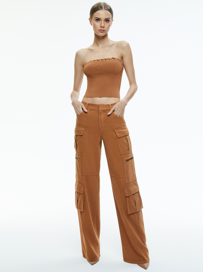 CAY CARGO JEAN - CAMEL image 1 - Alice And Olivia