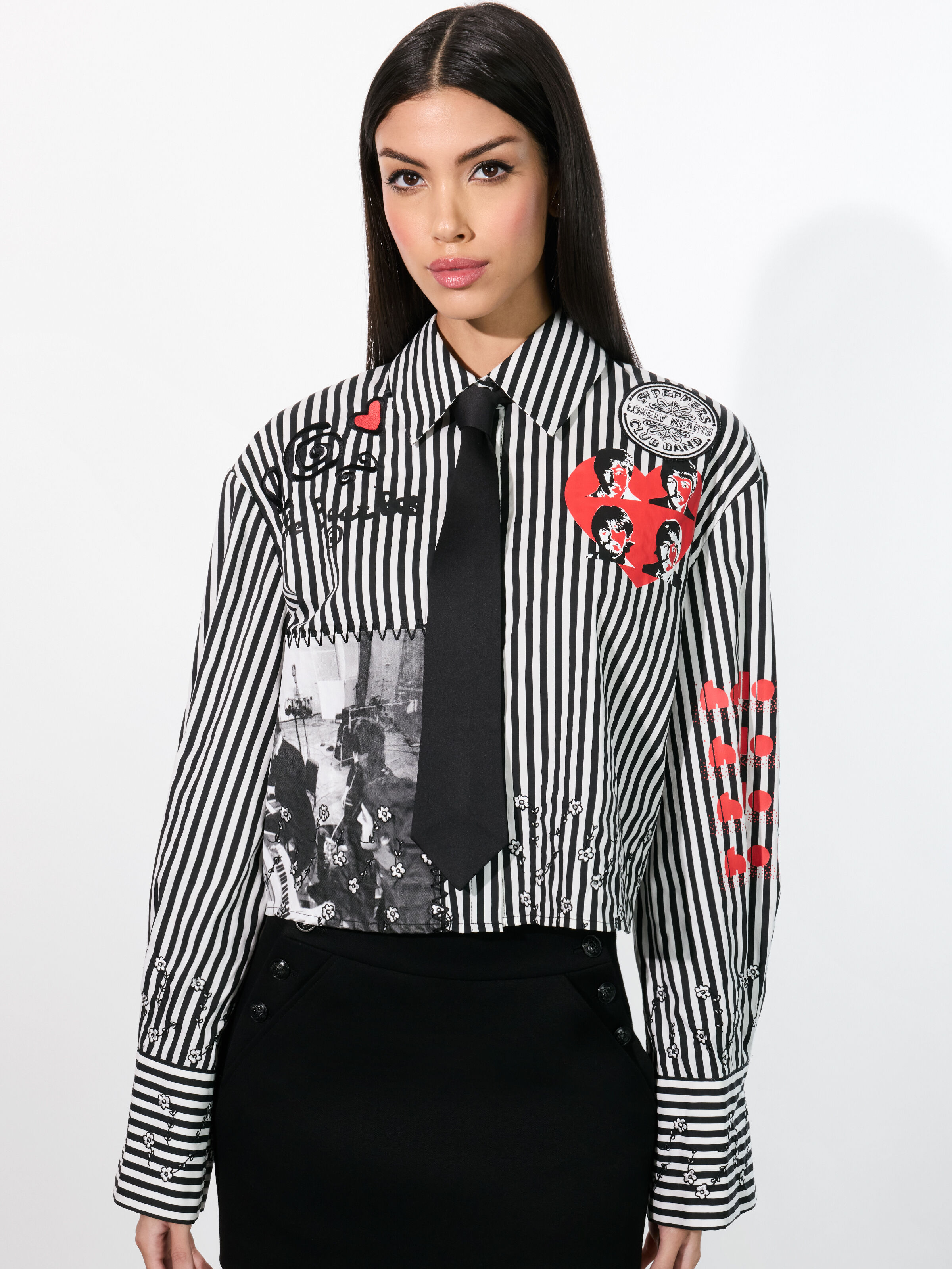 A+o X The Beatles Willa Placket Top In All You Need Is Love