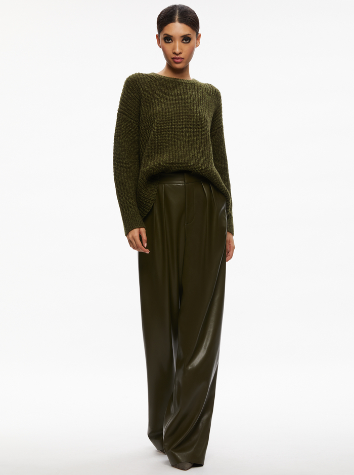 VERE DETACHABLE TURTLENECK SWEATER - OLIVE image 2 - ALICE + OLIVIA