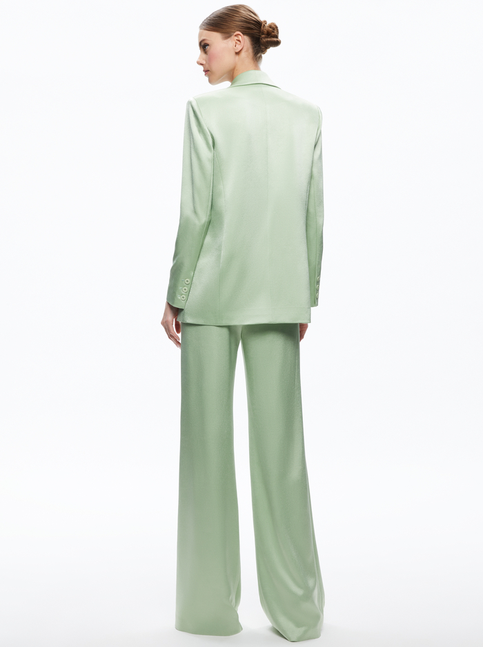 DENNY NOTCH COLLAR BOYFRIEND BLAZER - GREEN TEA image 1 - Alice And Olivia