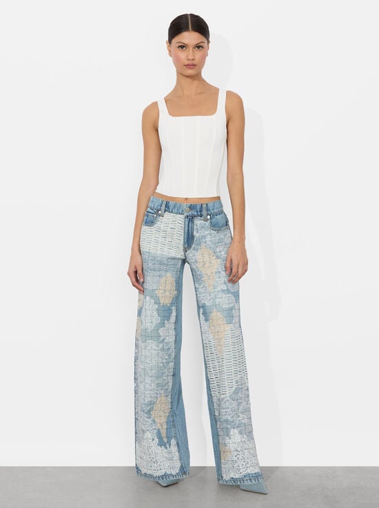 ROCKSTAR BLUE-TRISH LACE JEAN