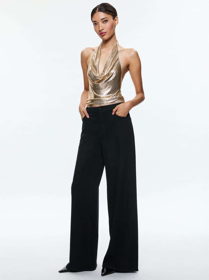 OLETA CROP TOP - PALE GOLD image 4 - Alice And Olivia
