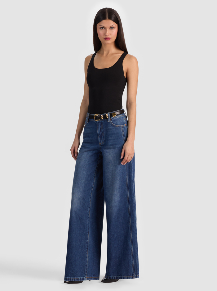 HAYDEN BUCKLE BELT - BLACK/GOLD image 2 - ALICE + OLIVIA