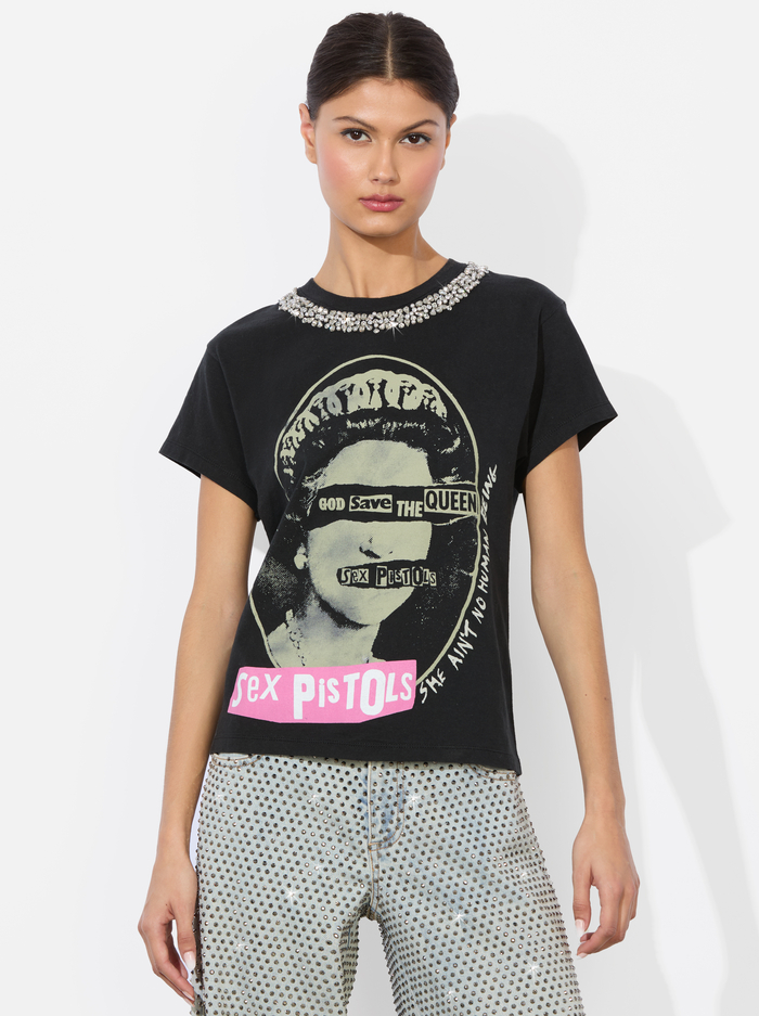 ATLAS EMBELLISHED TEE - SEX PISTOLS - Alice And Olivia