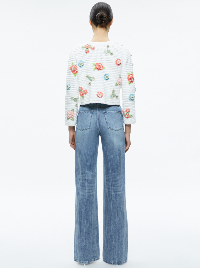 ANDERSON CARDIGAN - WHITE MULTI image 2 - Alice And Olivia