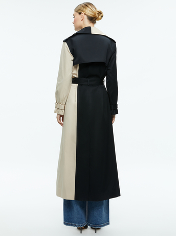 BLACK/LATTE-NEVADA TRENCH COAT
