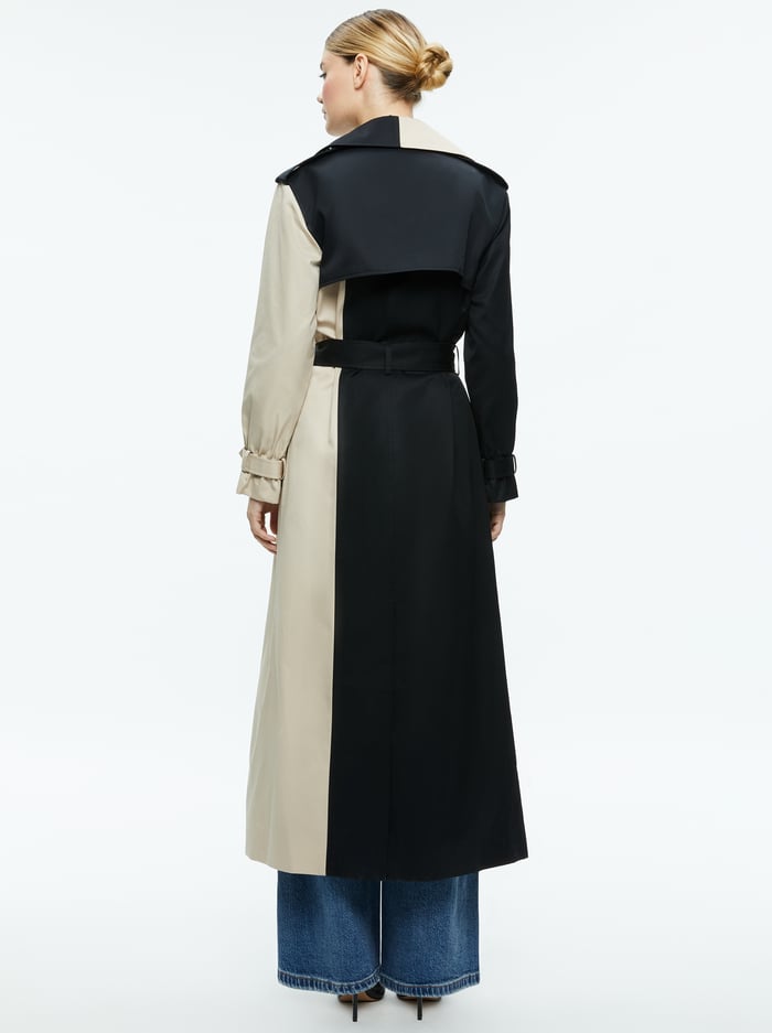 NEVADA TRENCH COAT - BLACK/LATTE image 1 - Alice And Olivia