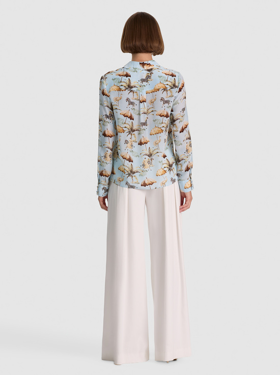 UNTAMED-WILLA STACEFACE SILK BLOUSE