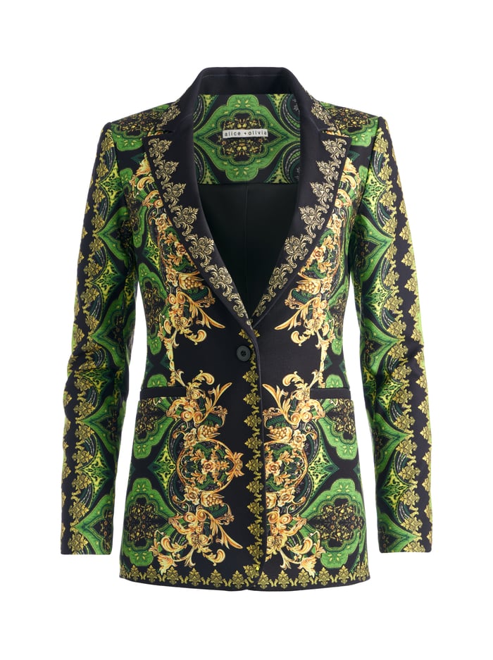 BREANN EMBROIDERED BLAZER - RENDEZVOUS image 5 - Alice And Olivia