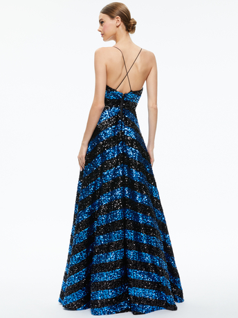 DOMENICA SEQUIN GOWN DRESS
