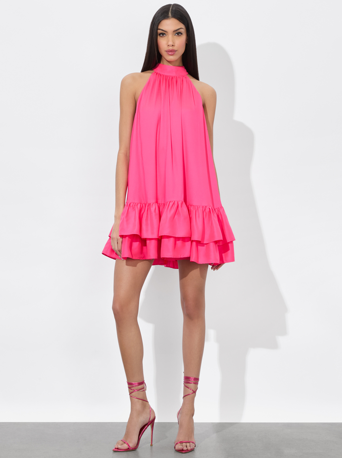 ERNA MINI DRESS - WILD PINK image 4 - Alice And Olivia