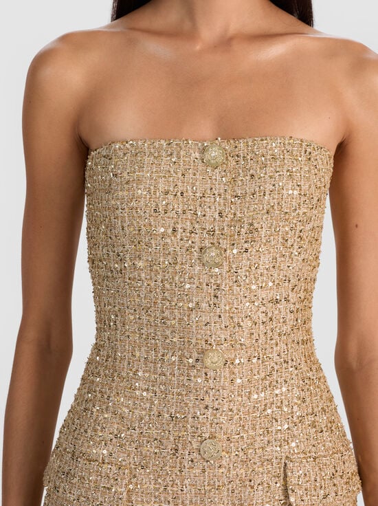 PALE GOLD-MADISON MINI BLAZER DRESS