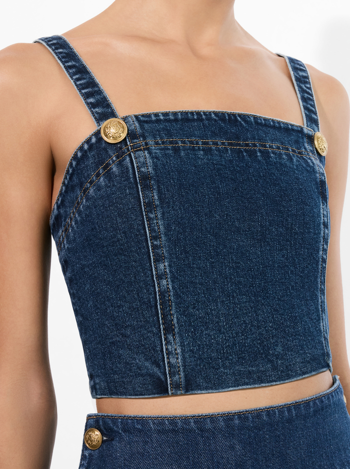 SUE DENIM BUSTIER - LOVE TRAIN image 3 - Alice And Olivia