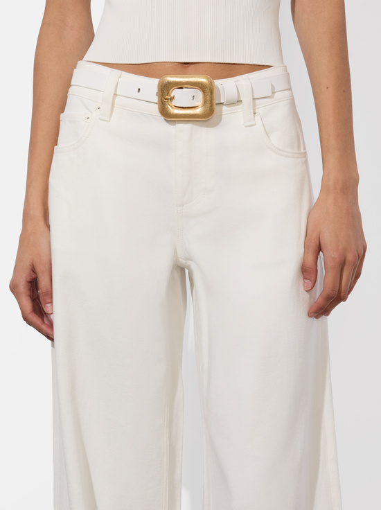 OFF WHITE/GOLD-LETTY BUCKLE BELT