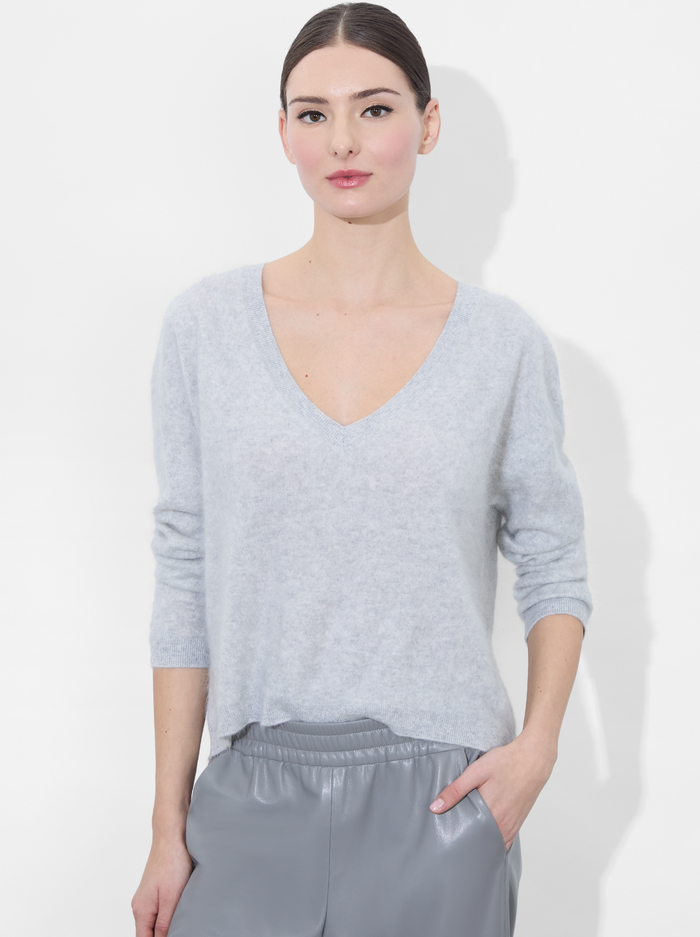 WILLIAMS PULLOVER - STORM GREY HEATHER - Alice And Olivia