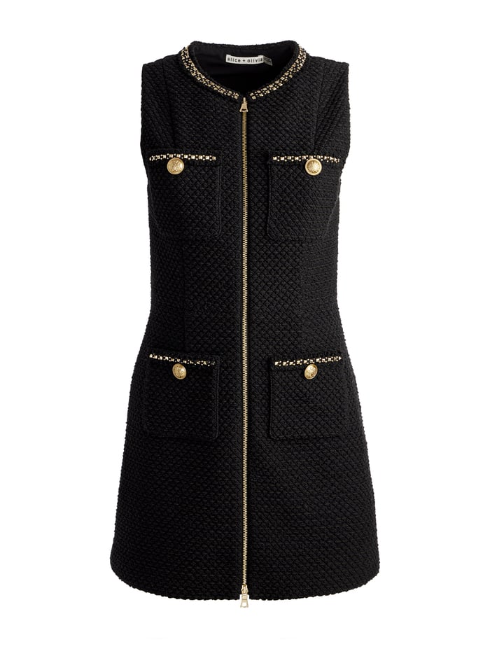 LACHLAN MINI DRESS - BLACK image 5 - Alice And Olivia