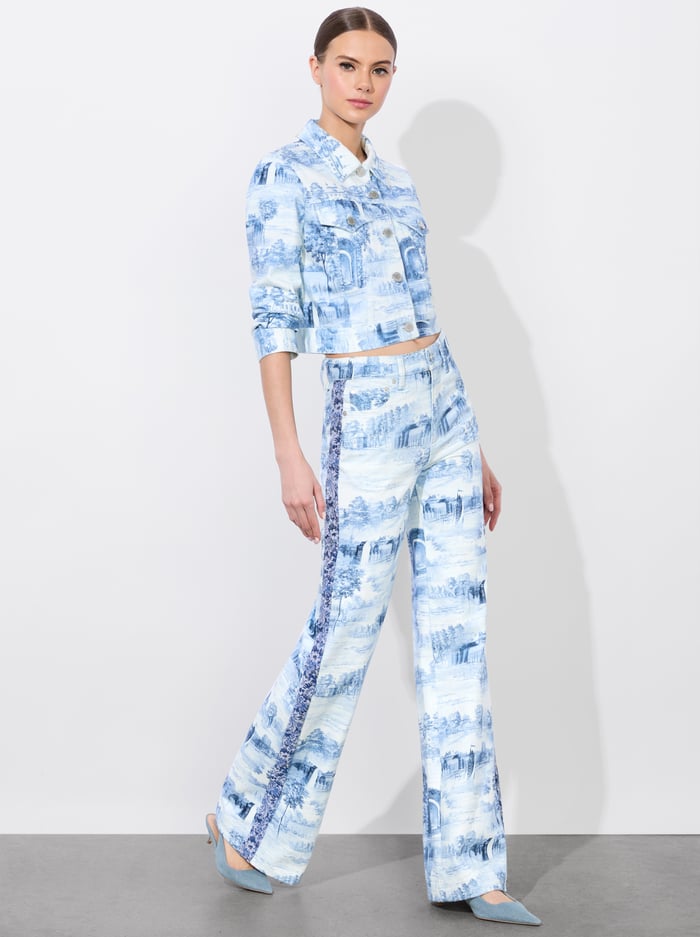 WEEZY PRINTED JEAN - CHATEAU image 5 - Alice And Olivia