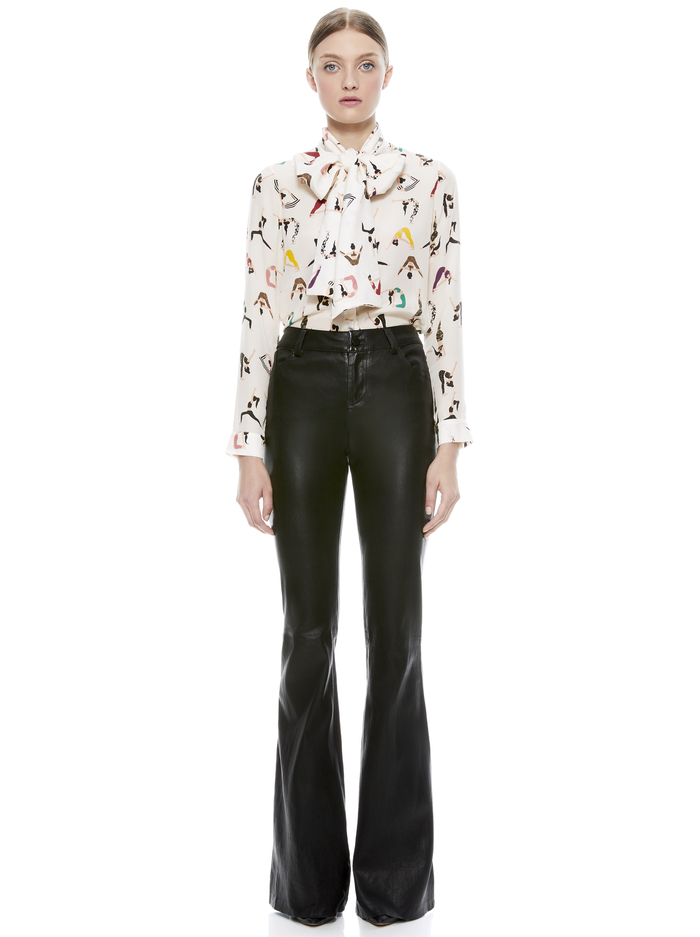 JEANNIE BOW COLLAR BLOUSE - YOGA STACE image 2 - ALICE + OLIVIA