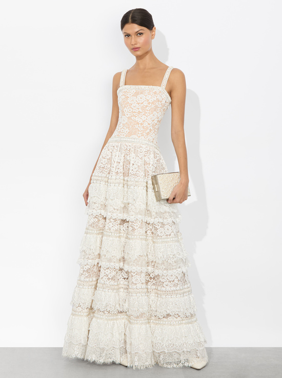 OFF WHITE-KAYLA EMBELLISHED CLUTCH