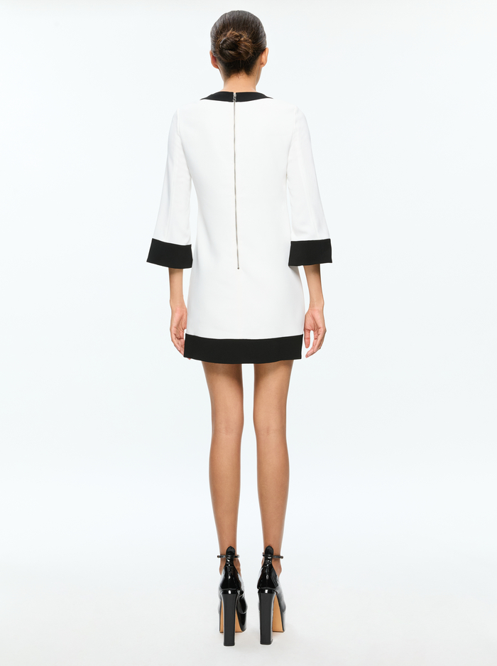 ELEONORA MINI DRESS - OFF WHITE/BLACK image 2 - Alice And Olivia